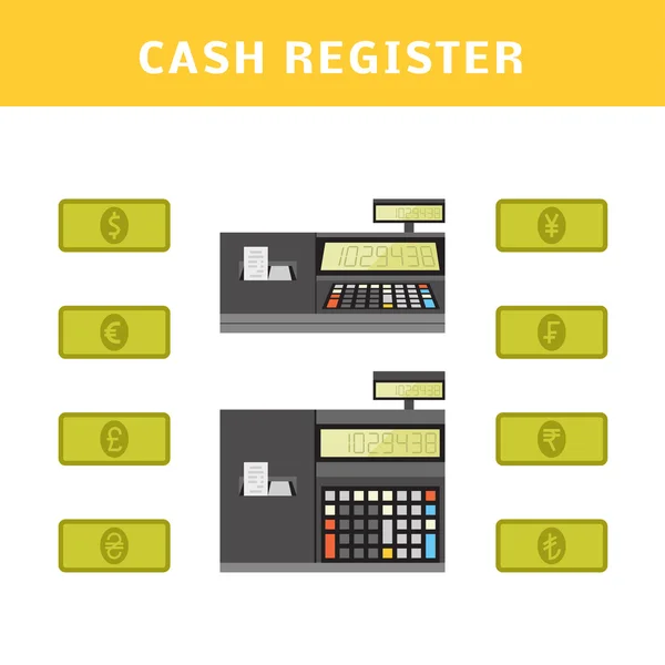 Ilustração da caixa registadora . — Vetor de Stock