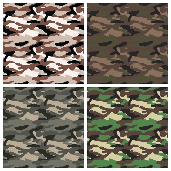 Patrones de camuflaje de ropa militar Vectores de stock libres de derechos