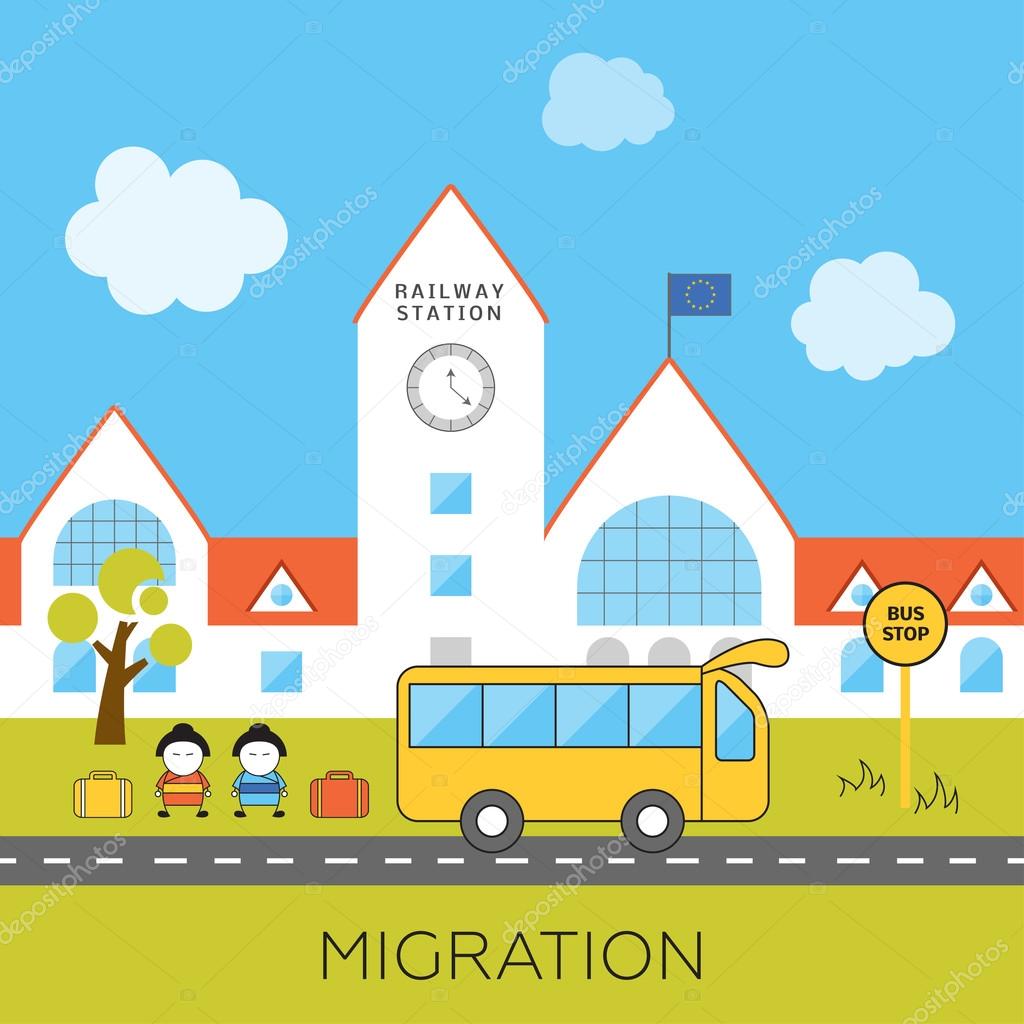 International migration concept
