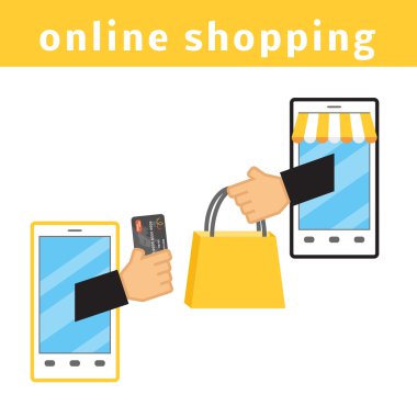 Çevrimiçi alışveriş kavramı