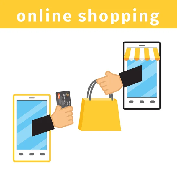 Online shopping concept Vector Graphics