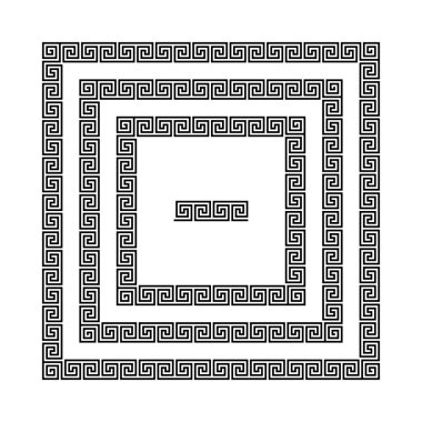 Ancient seamless square Greek  frames