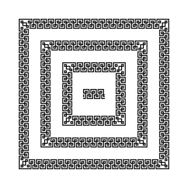 Ancient seamless square Greek  frames