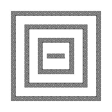 Ancient seamless square Greek  frames