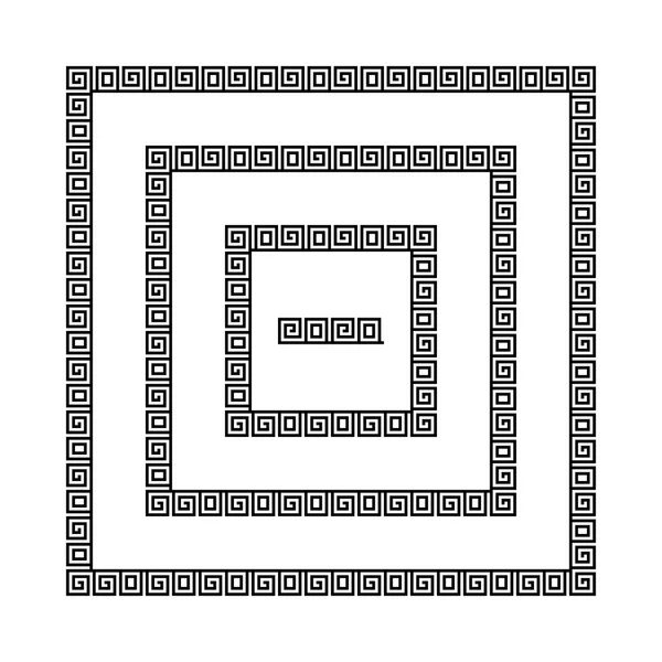 Ancient seamless square Greek  frames — Stock vektor