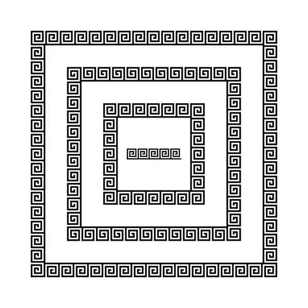 Ancient seamless square Greek  frames — Wektor stockowy