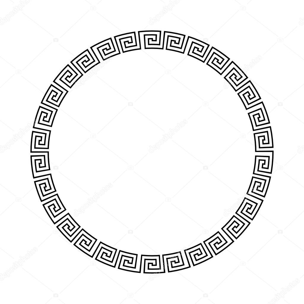 Greek national antique round pattern