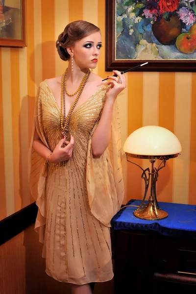 Люди жінка vintage ретро моди і краси Кейт Voronuk1 — стокове фото