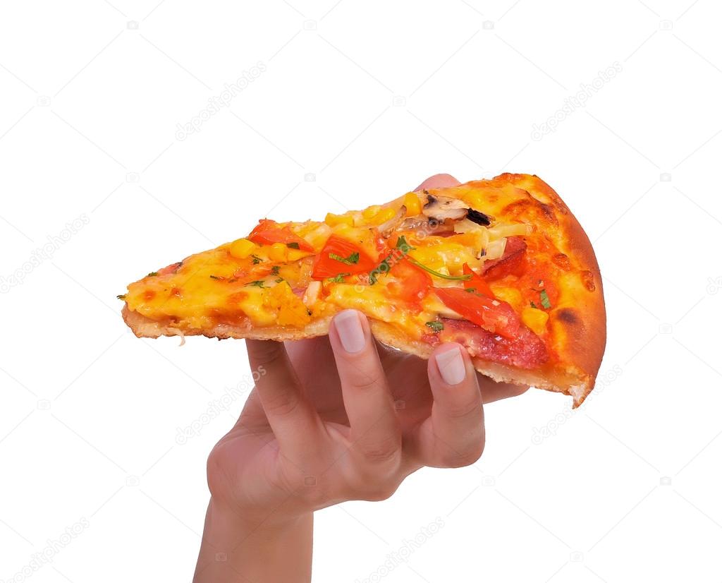 Food pizza hand