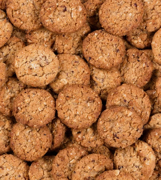 Oatmeal cookies in filled frame layout — Stock Photo, Image