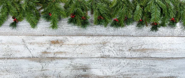 Feliz Natal Feliz Ano Novo Fundo Feriado Com Bagas Vermelhas — Fotografia de Stock