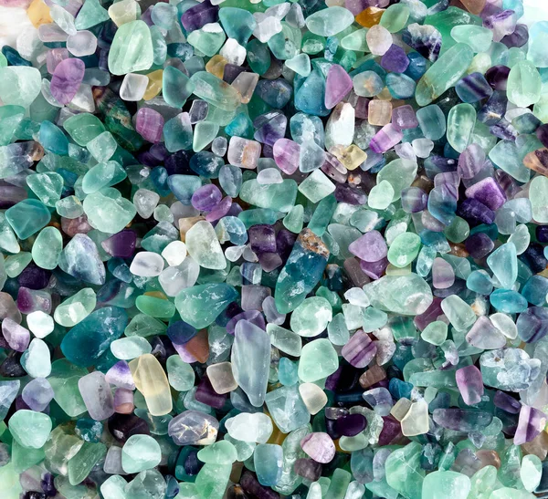五颜六色的天然抛光玻璃 来自美国的大湖区 全景布局背景 — 图库照片