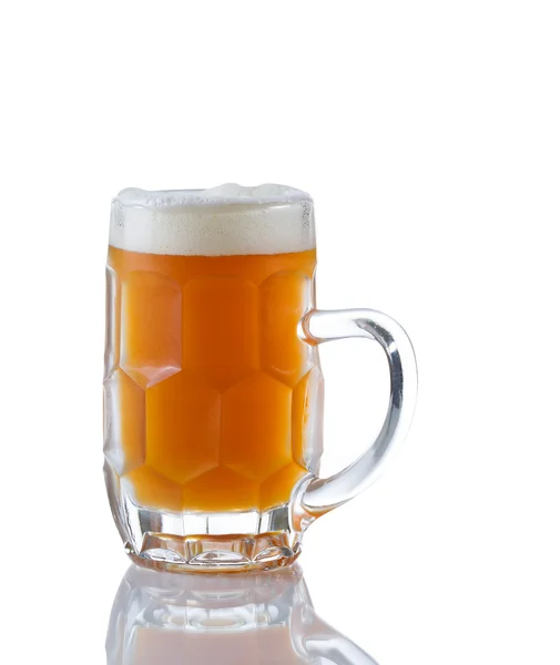 Stein pieno di birra ambra — Foto Stock