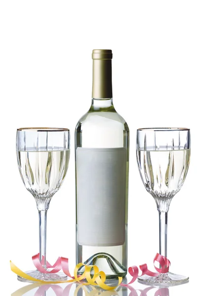 Fehér bor az ünnepekre — Stock Fotó