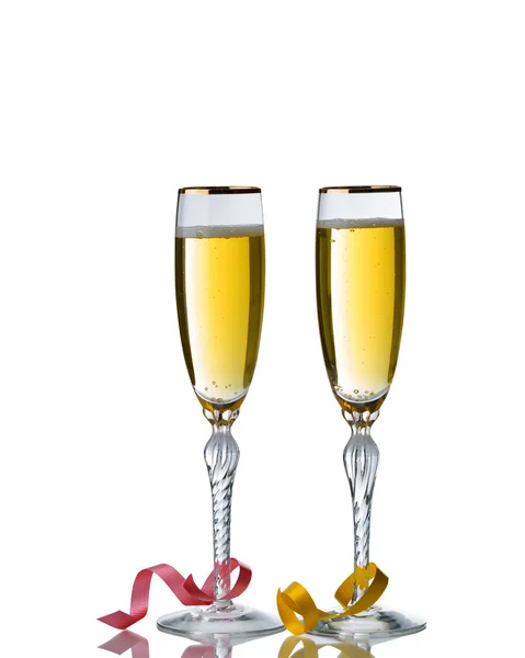 Golden Champagne for the holidays — Stock Photo, Image