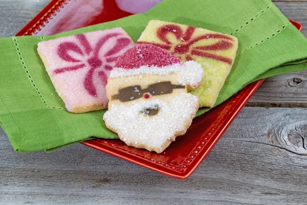 Santa formade Cookie för semestern — Stockfoto