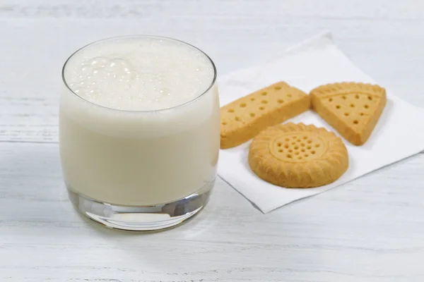 Milk with Cookies — Stock Photo, Image