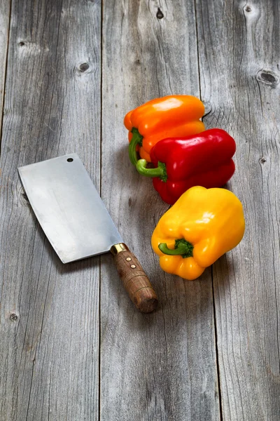 Pimentas frescas prontas para serem cozidas — Fotografia de Stock