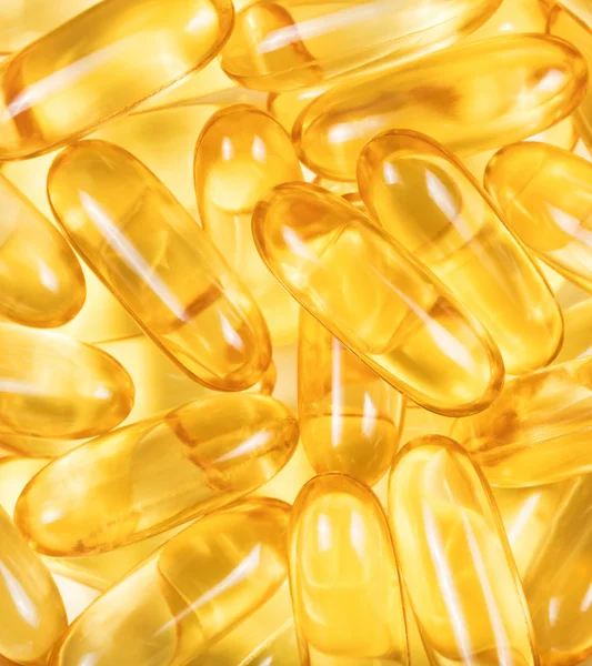 Fish Oil Capsules in filled frame format — Stock Photo, Image