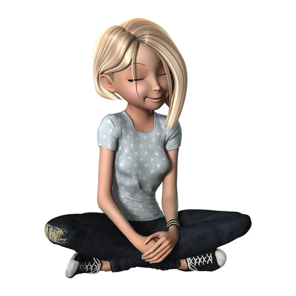 Beyaz genç kız — Stok fotoğraf