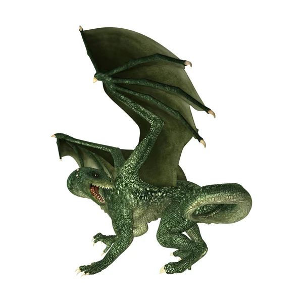 3D çizim fantezi Dragon beyaz — Stok fotoğraf