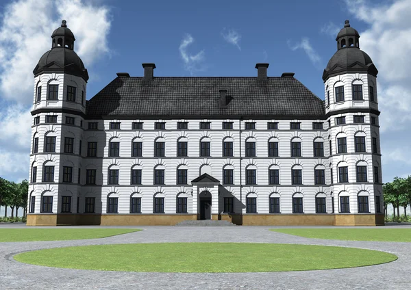 3D illustration Barock slott — Stockfoto