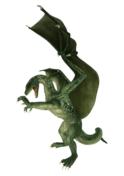 Illustrazione 3D Fantasy Dragon su bianco — Foto Stock