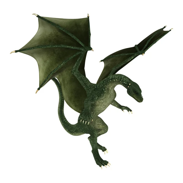 3D Rendering Fantasy Drache auf Weiß — Stockfoto