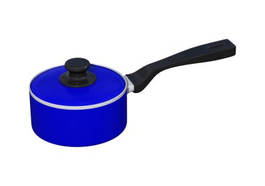 3D beyaz mavi tencere oluşturma