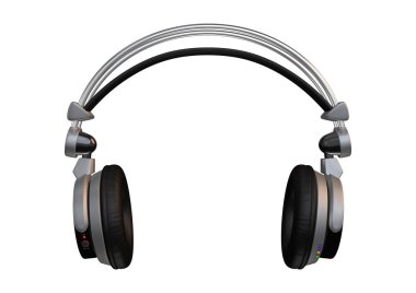 3D render Dj kulaklık beyaz