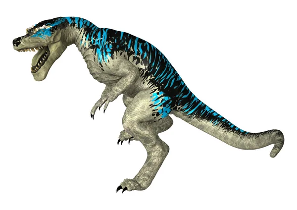 3D Rendering Tyrannosaurus Rex su Bianco — Foto Stock