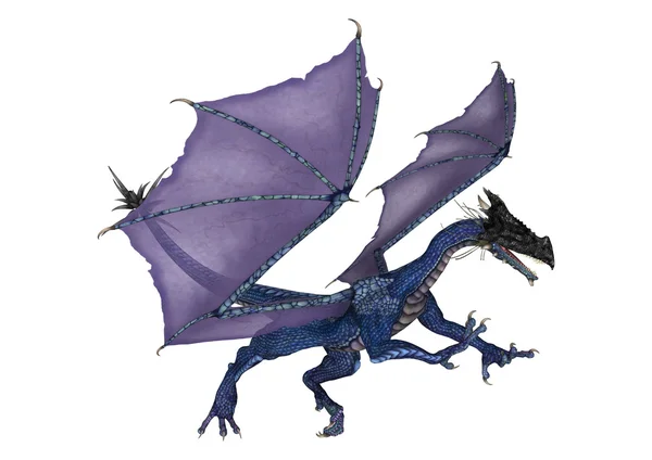 3D Rendering Fantasy Dragon on White — Stock Photo, Image
