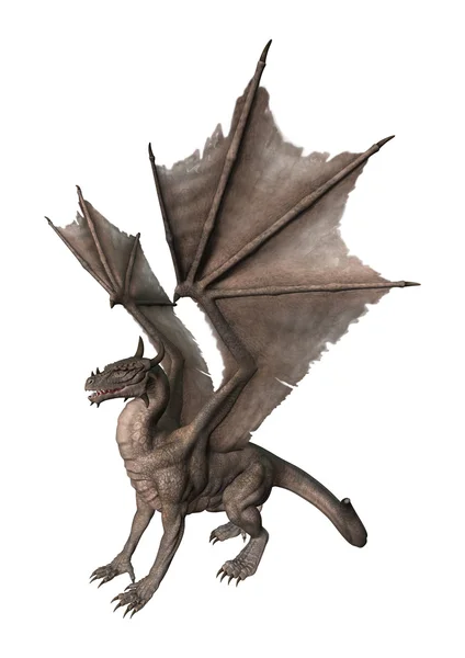 3D rendering Fantasy Dragon på vit — Stockfoto