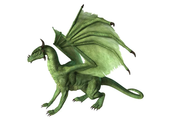 3D rendering Fantasy Dragon på vit — Stockfoto