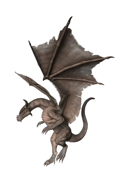 3D render fantezi Dragon beyaz — Stok fotoğraf