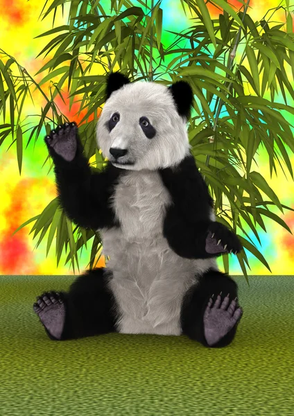 3D vykreslování Panda Bear — Stock fotografie