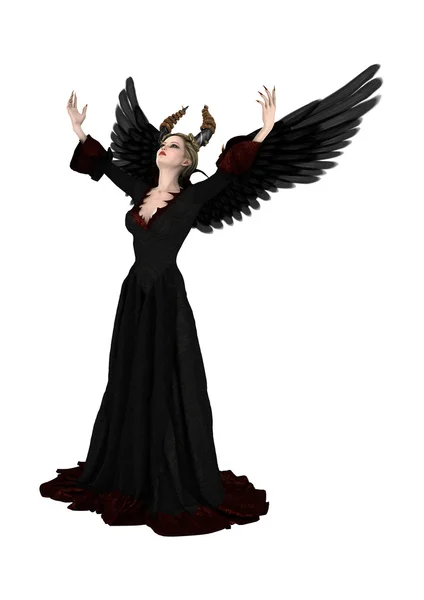 3d rendering evil queen auf weiß — Stockfoto