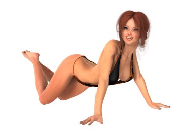 3D render güneşlenme