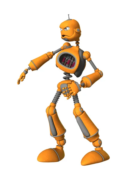 3D Rendering Robot on White — Stock Photo, Image