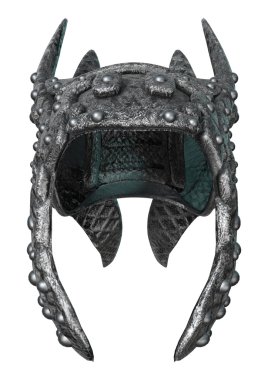 Beyaz 3D render demir kask