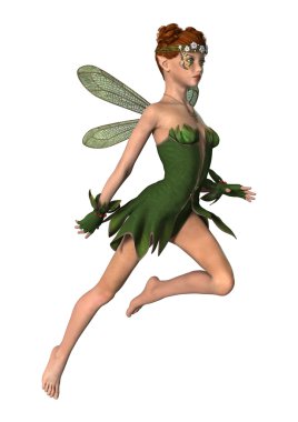 3D render bahar peri beyaz