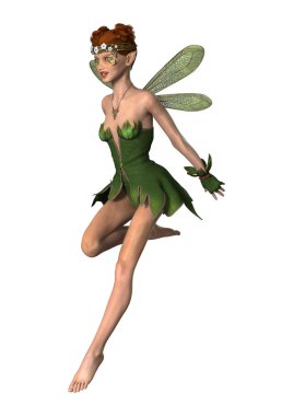 3D render bahar peri beyaz