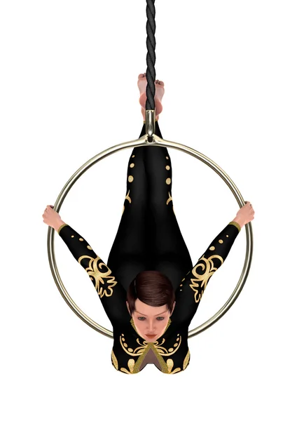 3D Rendering Circus Interprete su bianco — Foto Stock