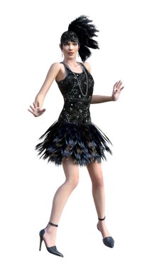 Beyaz dans 3d render sineklik