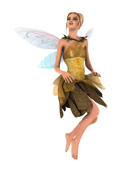 3D Rendering Fantasy Fairy on White — Stock Photo, Image