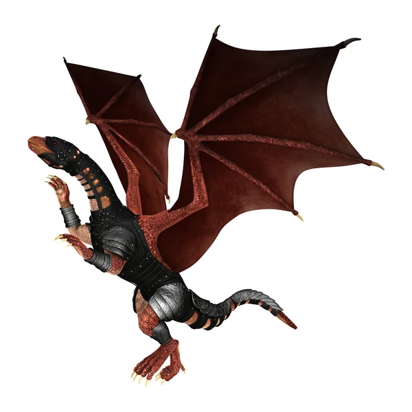 3D Rendering Fantasy Drache auf Weiß — Stockfoto