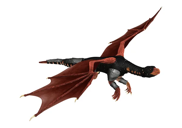 3D render fantezi Dragon beyaz — Stok fotoğraf