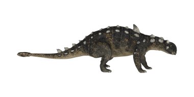 3D render dinozor Euplocephalus beyaz