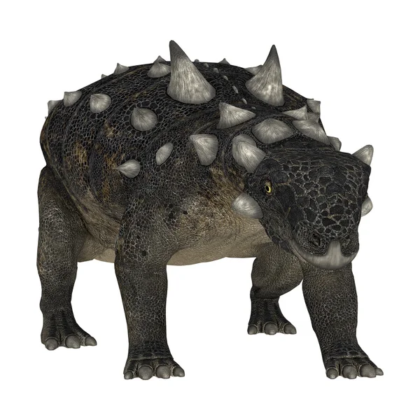 3D render dinozor Euplocephalus beyaz — Stok fotoğraf
