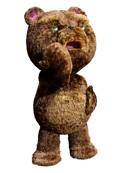 Rendering Eines Teddybärspielzeugs Isoliert Auf Weißem Hintergrund — Stockfoto